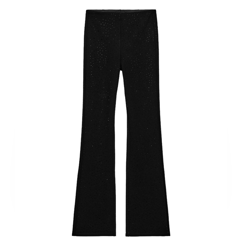 Zara Black Sparkle Flared Pants - Women Small new